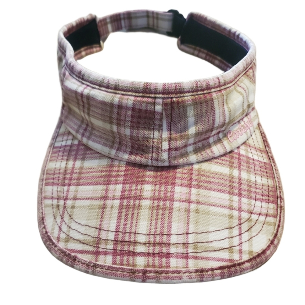 Carhartt Women's Plaid Pink Visor 100% Cotton